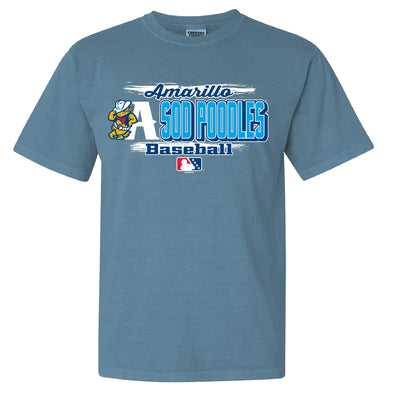 Amarillo Sod Poodles Ice Blue Lean A Soto Tee