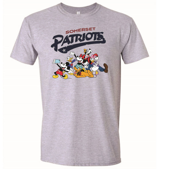 Somerset Patriots Mickey & Friends Adult T-shirt
