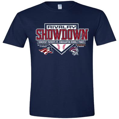 Somerset Patriots Adult Soft Style Rivalry Showdown Tee