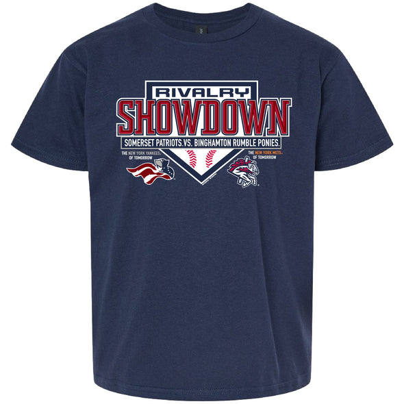 Somerset Patriots Youth Boys Soft Style Rivalry Show Down Tee