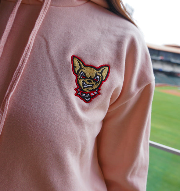 WOMEN'S 108 STITCHES CHIHUAHUAS DROP TAIL CROP HOODIE