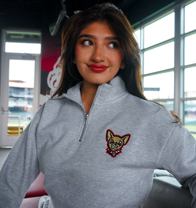 WOMAN'S 1/2 ZIP CROP HOODIE