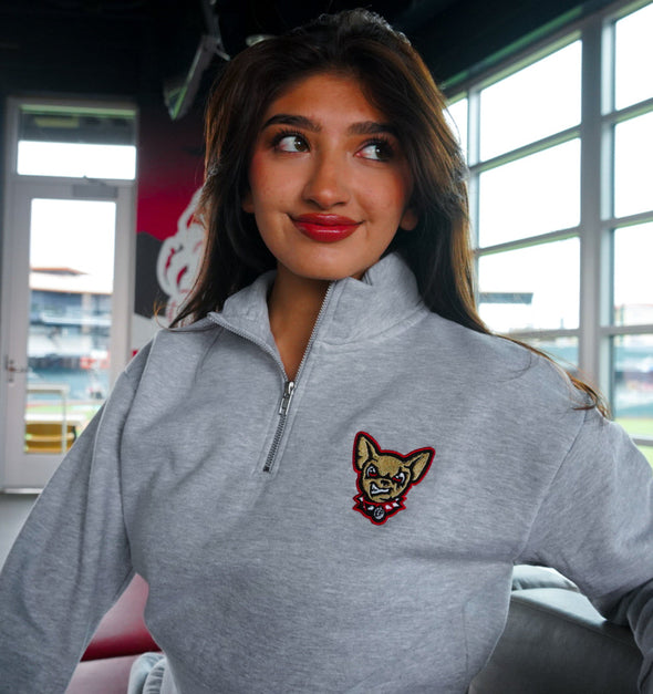 WOMAN'S 1/2 ZIP CROP HOODIE