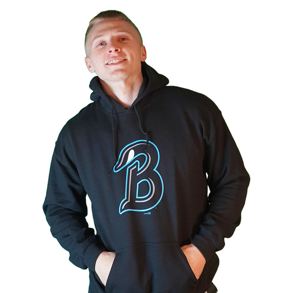 Beloit Sky Carp Black B Hoodie