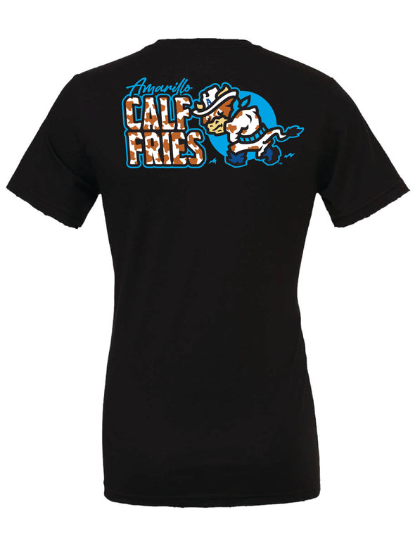 Amarillo Sod Poodles Black Calf Fries Big Type Tee