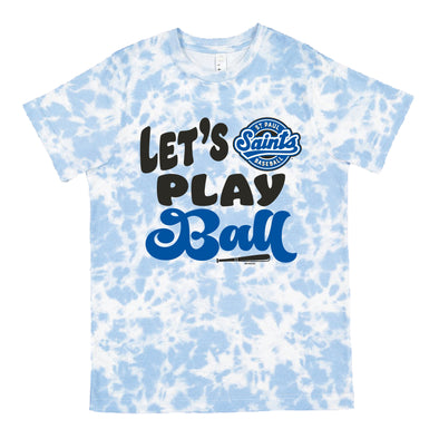 Saints Youth Let's Play Ball Tye-Dye T