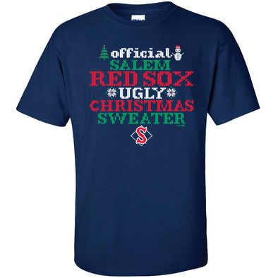 Salem Red Sox Bimm Ridder Ugly Christmas T-Shirt