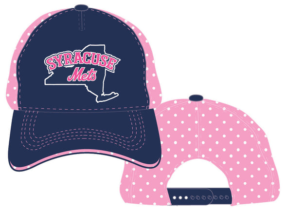 Syracuse Mets BR Pink Dots Youth Adj. Cap