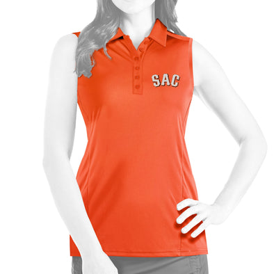 SAC SLEEVELESS POLO-LADIES, SACRAMENTO RIVER CATS