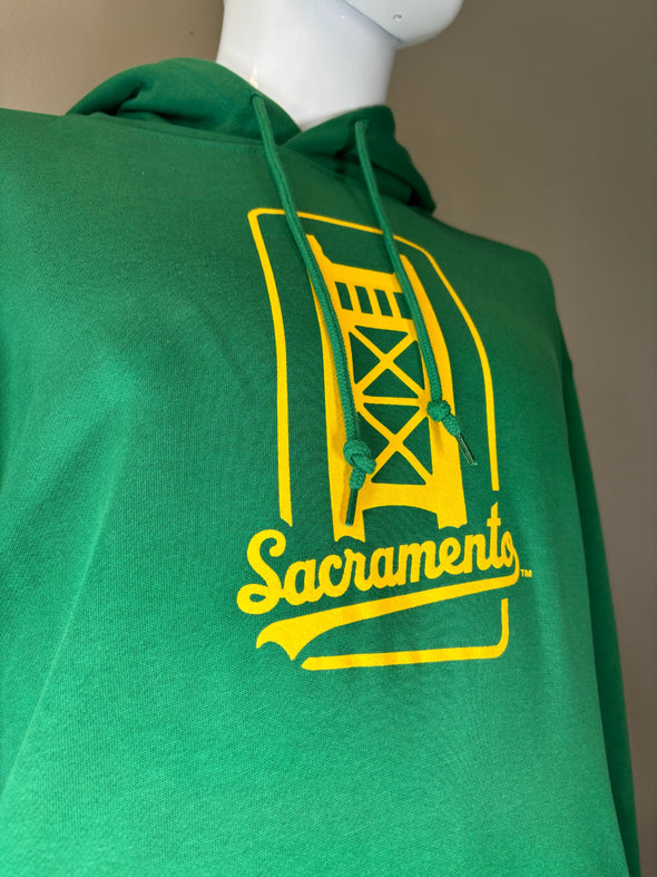 A'S SACRAMENTO PATCH HOODIE KELLY GREEN