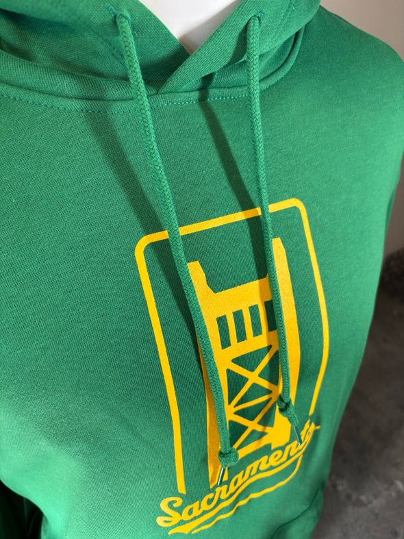 A'S SACRAMENTO PATCH HOODIE KELLY GREEN