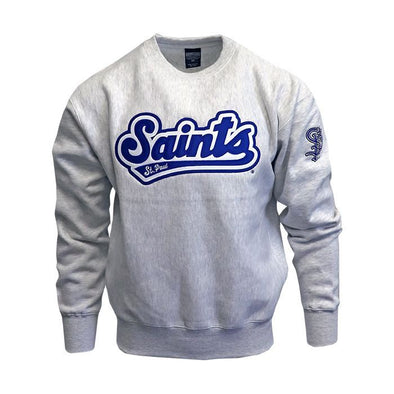 St. Paul Saints Script Logo Tackle Twill Crew Neck Sweatshirt