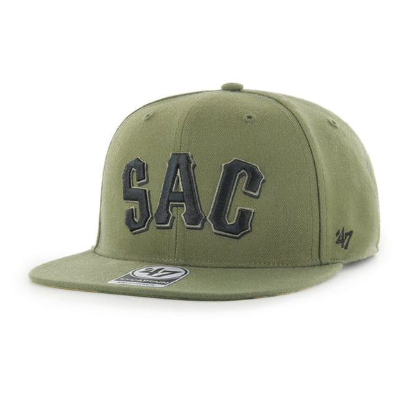 SANDALWOOD CAMO CAPTAIN HAT, SACRAMENTO RIVER CATS