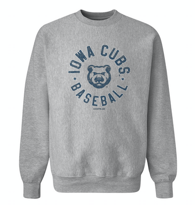 Men's Iowa Cubs Pro Weave Crewneck Sweatshirt, Gray