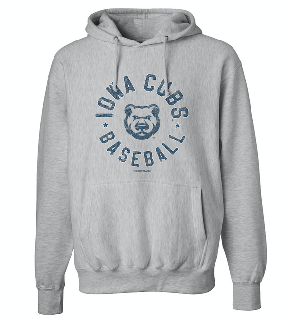 Men's Iowa Cubs Pro Weave Hoodie, Gray