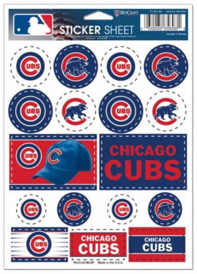 Chicago Cubs Sticker Sheet