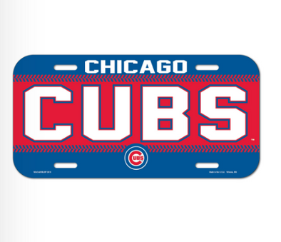 Chicago Cubs License Plate Sign