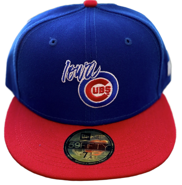 Men's Iowa Cubs Official Red Bill Road 5950 Cap