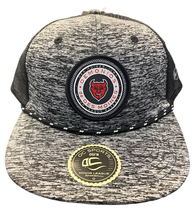 Men's Iowa Cubs Demonios Copa Cap, Heather Black