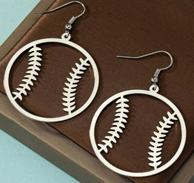 Women's Baseball Drop Earrings