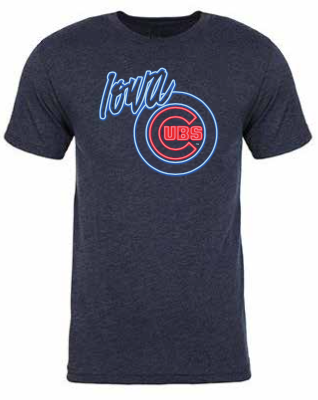 Youth Iowa Cubs Neon Tee, Heather Navy