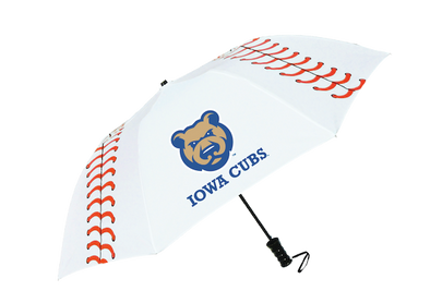 Iowa Cubs Baseball Auto Fold Umbrella, White