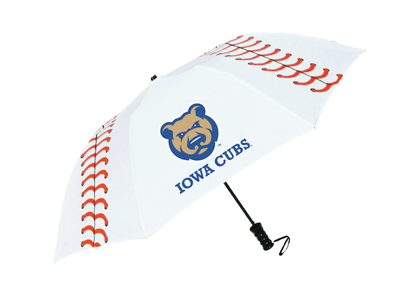 Iowa Cubs Baseball Auto Fold Umbrella, White