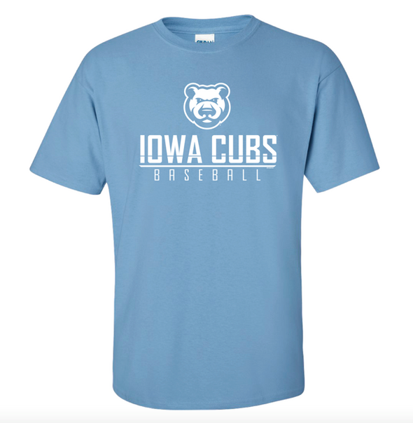 Men's Iowa Cubs Basic Tee, Carolina Blue