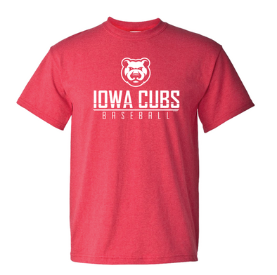 Men's Iowa Cubs Basic Tee, Heather Red