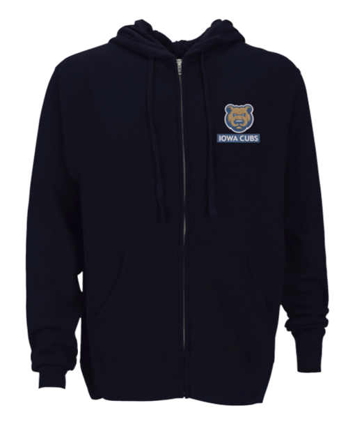 Men's Iowa Cubs Vantage Premium Full Zip Hoodie, Navy