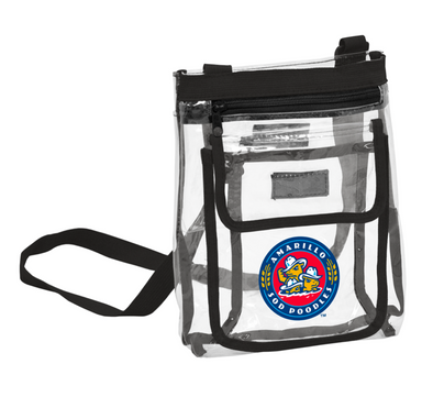 Amarillo Sod Poodles Crest Logo Clear Crossbody Bag