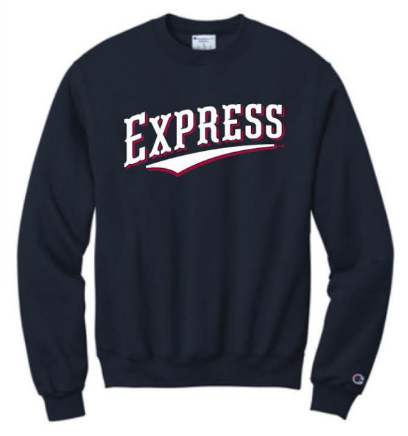 Round Rock Express Champion Navy Crewneck Sweat Shirt