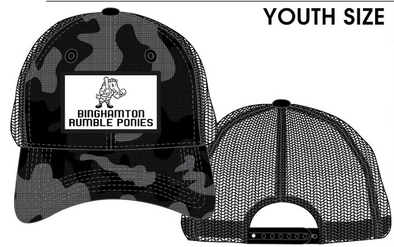 BRP YOUTH BLACK CAMO MICROFIBER SNAPBACK ADJUSTABLE HAT