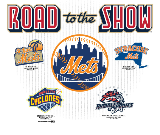 BRP NEW ARRIVAL! NY METS AFFILIATES THE ROAD TO THE SHOW S/S YOUTH T-SHIRT