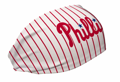 Vertical Athletics Phillies Cooling Headband Wordmark Pinstripe