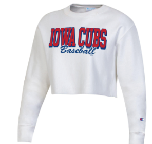 Women's Iowa Cubs Boyfriend Crop Sweatshirt