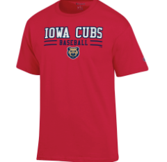Men's Iowa Cubs Champion Cotton Red Tee