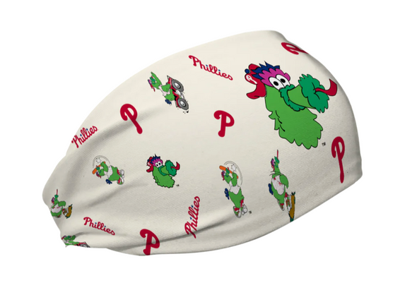 Vertical Athletics Cooling Headband Phillie Phanatic Scatter Cream