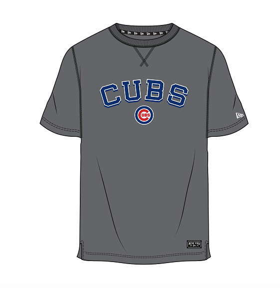 Men's New Era Chicago Cubs Block Tee, Gray