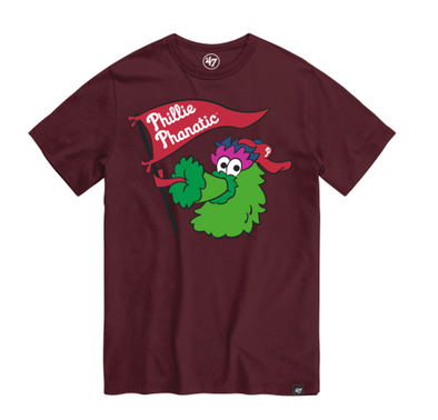 '47 Phillie Phanatic Mulberry Maroon Imprint Franklin Tee