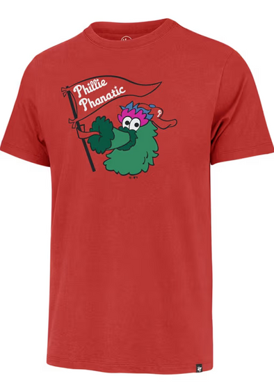 '47 Phillie Phanatic Racer Red Imprint Franklin Tee