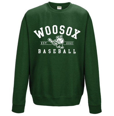 Bottle Green WooSox Baseball Crewneck