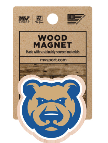 Iowa Cubs Wooden Magnet -Brown