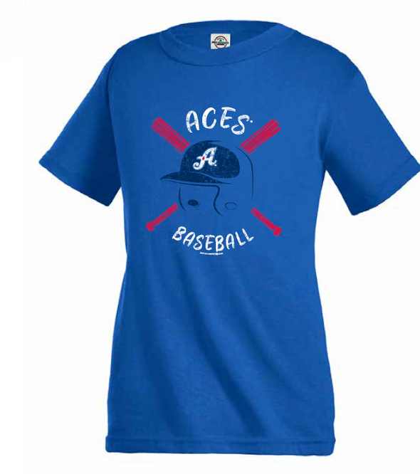 Aces Youth Royal Blue Crew Tee