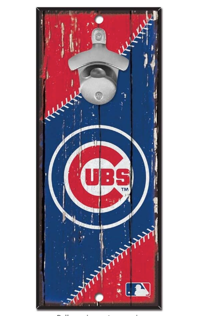 Chicago Cubs Wood Sign/Bottle Opener