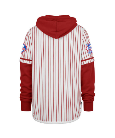 Philadelphia Phillies Cooperstown White Pinstripe Jersey Hoodie