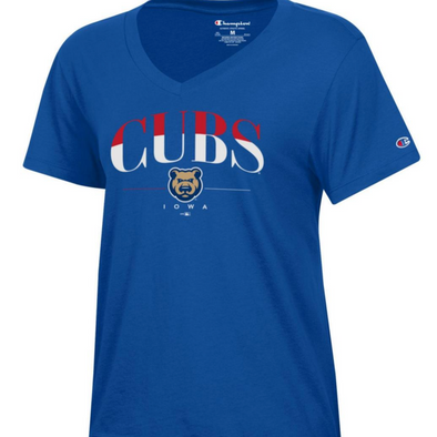 Women's Iowa Cubs Champion V-neck Tee