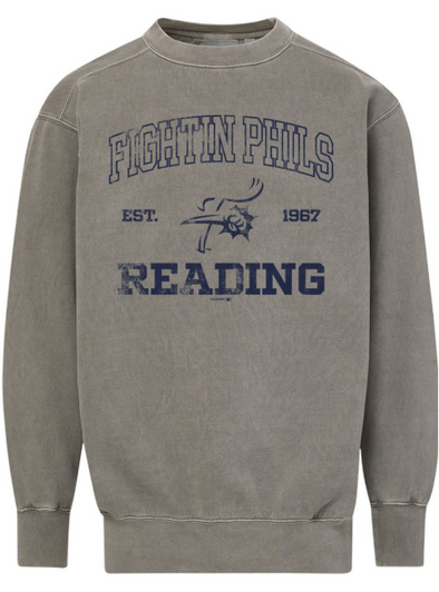 MV Sport Dark Gray Reading Fightin Phils Crewneck