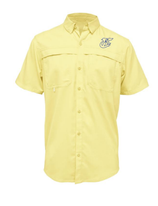 Amarillo Sod Poodles Butter Yellow Yellow City Pigweeds Fishing Shirt