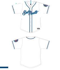 Amarillo Sod Poodles Youth White OT Sublimated Jersey